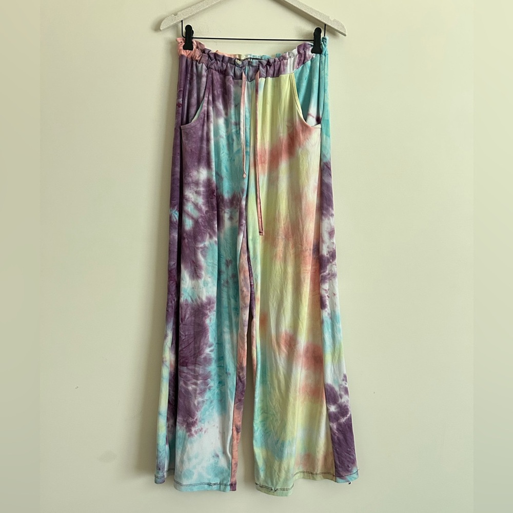 Derek Heart Juniors Tie Dye Flow Pants - Picture 2 of 6
